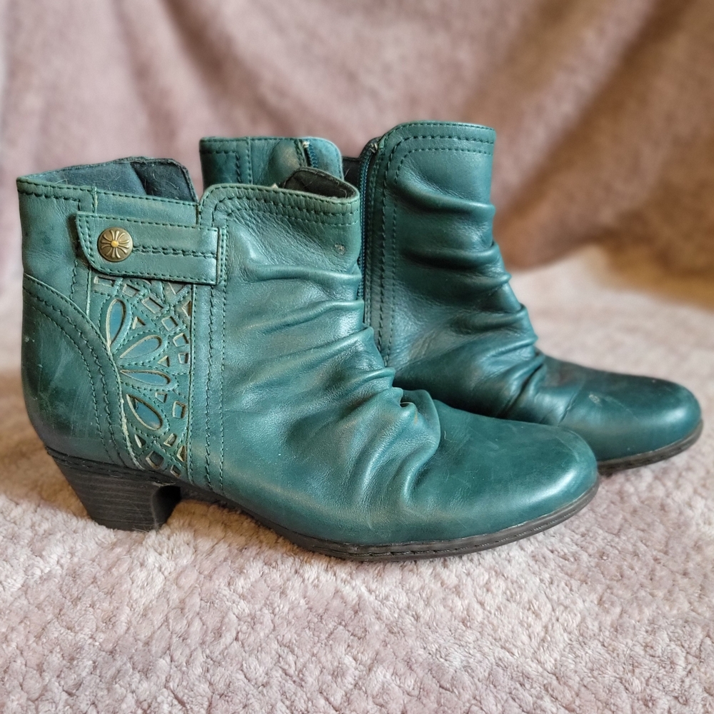 Teal Ankle Boots
